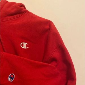 red champion hoodie